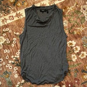 Theory Charcoal Sleeveless Tank Top